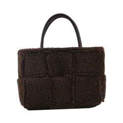 Trendy plush handbag - large capacityHandbags