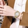 Relógio luxuoso de quartzo - com strass - à prova d'água - aço inoxidável