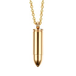 Stainless steel necklace with bullet pendantNecklaces