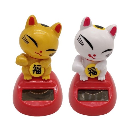 Gato chinês dançante - brinquedo movido a energia solar