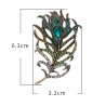 broche em forma de pena de cristal