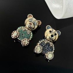 broche de urso de cristal