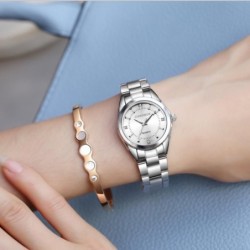 CHRONOS - luxury silver Quartz watch - stainless steelWatches