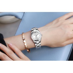 CHRONOS - luxury silver Quartz watch - stainless steelWatches