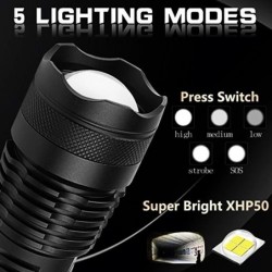 Z20 - XHP50 - bateria 18650 - lanterna LED - zoom - USB - à prova d'água