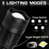 Z20 - XHP50 - bateria 18650 - lanterna LED - zoom - USB - à prova d'água