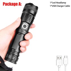 Z20 - XHP50 - bateria 18650 - lanterna LED - zoom - USB - à prova d'água