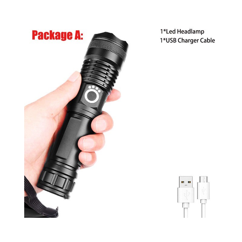 Z20 - XHP50 - bateria 18650 - lanterna LED - zoom - USB - à prova d'água