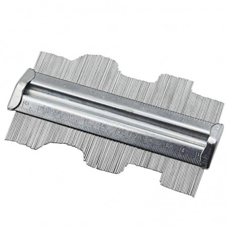 Medidor de perfil de contorno profissional - gabarito - ferramenta de ladrilhos / metal laminado - 125 mm