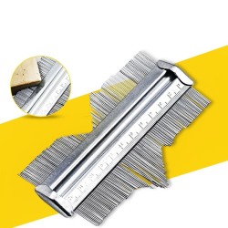 Medidor de perfil de contorno profissional - gabarito - ferramenta de ladrilhos / metal laminado - 125 mm