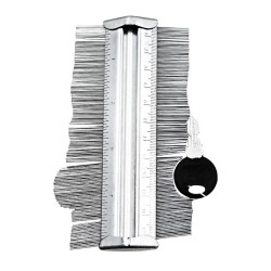 Medidor de perfil de contorno profissional - gabarito - ferramenta de ladrilhos / metal laminado - 125 mm