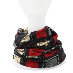2 em 1 - chapéu de inverno / cachecol - design xadrez - unissex