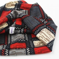 2 em 1 - chapéu de inverno / cachecol - design xadrez - unissex