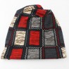 2 em 1 - chapéu de inverno / cachecol - design xadrez - unissex