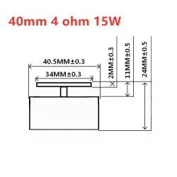 Alto-falante de áudio - gama completa - neodímio - 40 mm / 44 mm / 50 mm - 15 W / 20 W / 25 W