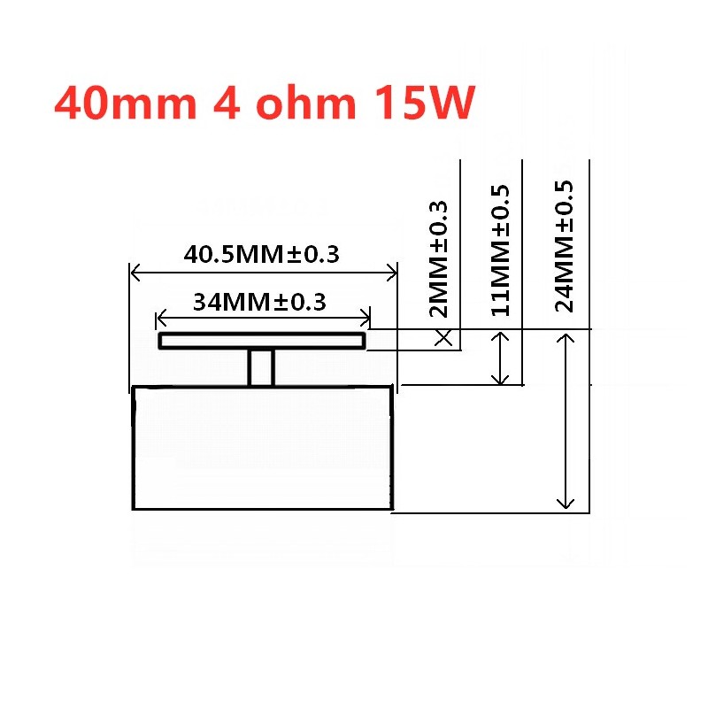 Alto-falante de áudio - gama completa - neodímio - 40 mm / 44 mm / 50 mm - 15 W / 20 W / 25 W