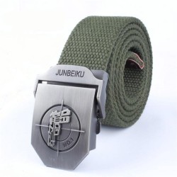 Cinto de lona militar - fivela de metal com pistola