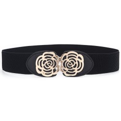 Cinto de lona elástica - com fivela de metal decorativa