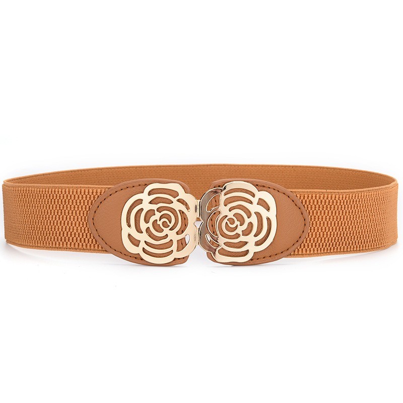 Elastic canvas belt - with decorative metal buckleBelts