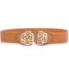 Elastic canvas belt - with decorative metal buckleBelts