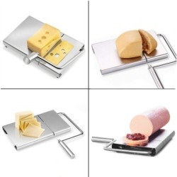 Fatiador multifuncional - queijo / carne / legumes - com 5 fios de corte - aço inox