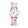 Relógio infantil de quartzo - pulseira de silicone com unicórnio