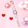 Relógio infantil de quartzo - pulseira de silicone com unicórnio
