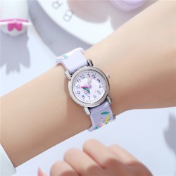 Kids Quartz watch - silicone strap with unicornWatches