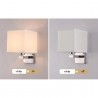 Aplique LED - candeeiro têxtil moderno - E27 - 5W
