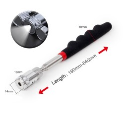 Miniferramenta de captação magnética telescópica - com LED