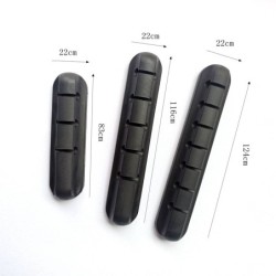 Organizador de cabos de silicone preto - com adesivo