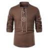 Long sleeve cotton shirt - with stand-up collarT-shirts