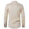 Camisa manga longa de algodão - com gola alta