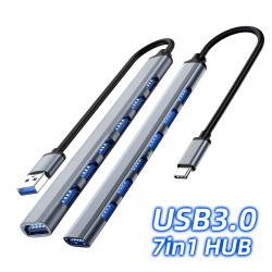 Tipo-C / USB A - USB 3.0 HUB - OTG - 4/7 portas - divisor - adaptador