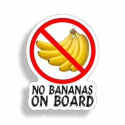 NO BANANAS ON BOARD - adesivo engraçado para carro