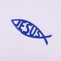 Jesus/símbolo de peixe - adesivo de carro