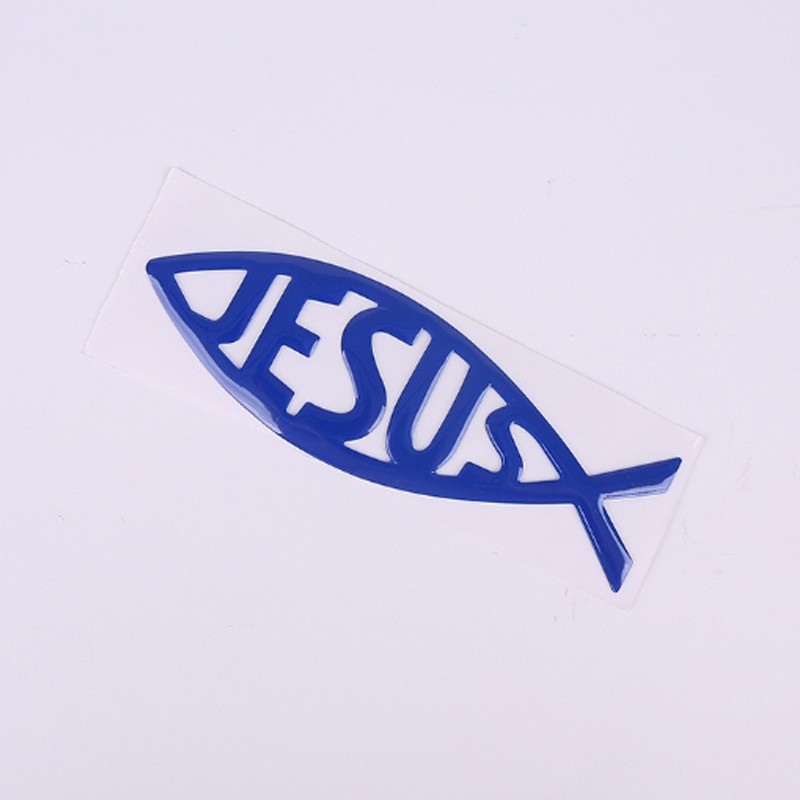 Jesus/símbolo de peixe - adesivo de carro