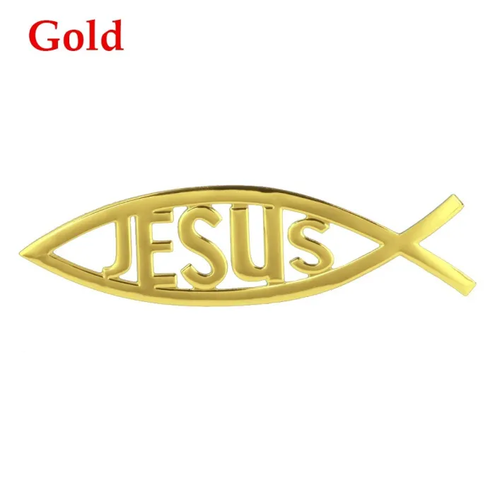 Jesus/símbolo de peixe - adesivo de carro