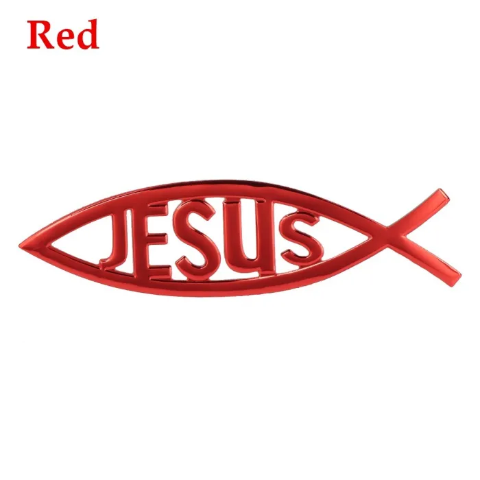 Jesus/símbolo de peixe - adesivo de carro