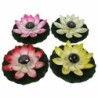 Flor movida a energia solar - forma de lótus - LED - fonte / lagoa decoração flutuante