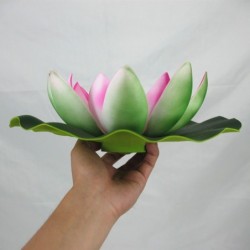 Flor movida a energia solar - forma de lótus - LED - fonte / lagoa decoração flutuante