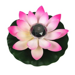 Flor movida a energia solar - forma de lótus - LED - fonte / lagoa decoração flutuante