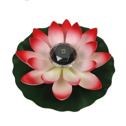 Flor movida a energia solar - forma de lótus - LED - fonte / lagoa decoração flutuante