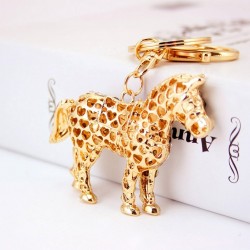 Cavalo de cristal - chaveiro de metal