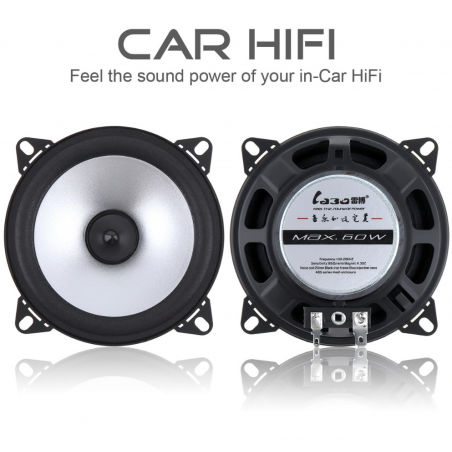 Hifi car coaxial speaker - 2-way - 4 Inch - 60W - 2 piecesSpeakers