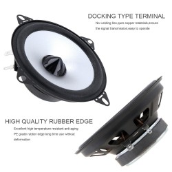 Alto-falante coaxial para carro de alta fidelidade - 2 vias - 4 polegadas - 60W - 2 peças