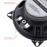 Alto-falante coaxial para carro de alta fidelidade - 2 vias - 4 polegadas - 60W - 2 peças