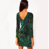 Minivestido de paetês verde