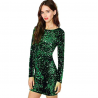 Minivestido de paetês verde