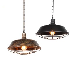 Luminária de teto vintage - com abajur de metal - 110 - 220V - E27
